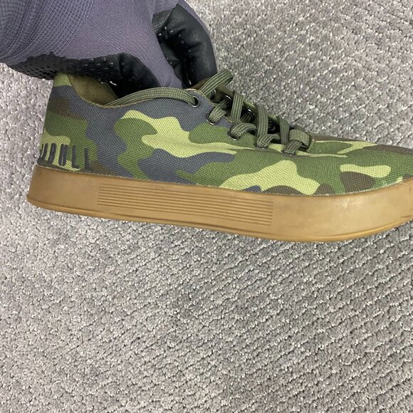 Nobull Shoes Trainers Sneakers Men's 3.5 Women's 3 Camo Canvas Gum Sole Green - Picture 6 of 10